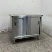中古】 A09574 調理台 引出し付 ステンレス 扉付作業テーブル W900 x