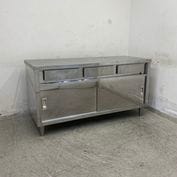 ����š� A09886 Ĵ���� ���Ф���   ���ƥ�쥹 ���դ���ȥơ��֥� W1500 x D600 �� H800 mm���ڶ�̳�ѡۡڿ�˼�ѡۡڲȺ⤪�ޤ����ء�