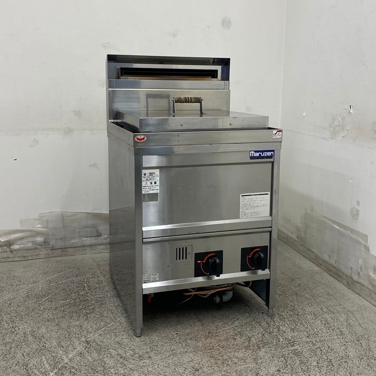 中古】 A09426 うどん釜 角槽タイプ マルゼン MGU-066G LPガス用 幅