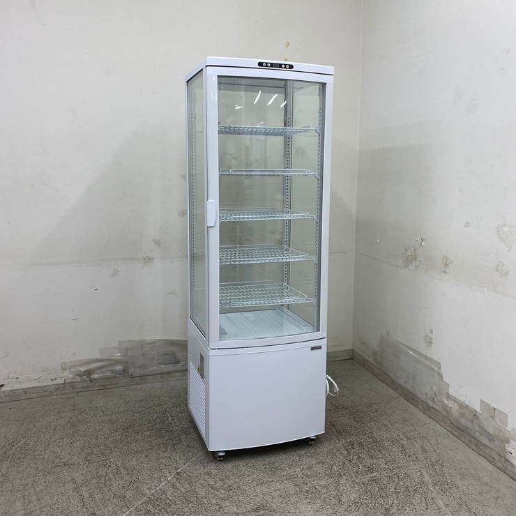 中古】 A09604 4面ガラス 冷蔵ショーケース レマコム R4G-218SLW 100V 