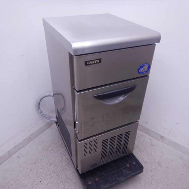 北見市発】サンヨー SANYO 製氷機 SIM-S28 シルバー (J1221tntnY)