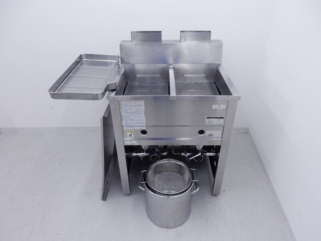中古 都市ガス 大型二槽式フライヤー ステンレス製 引き取り可能、大阪
