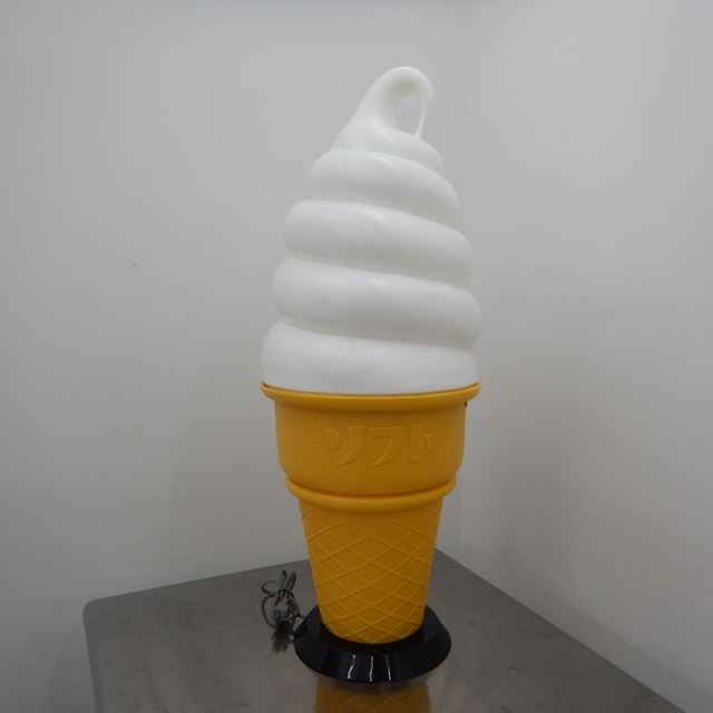 アイスクリームディスプレイ ホワイト・オレンジ 約106cm アイス