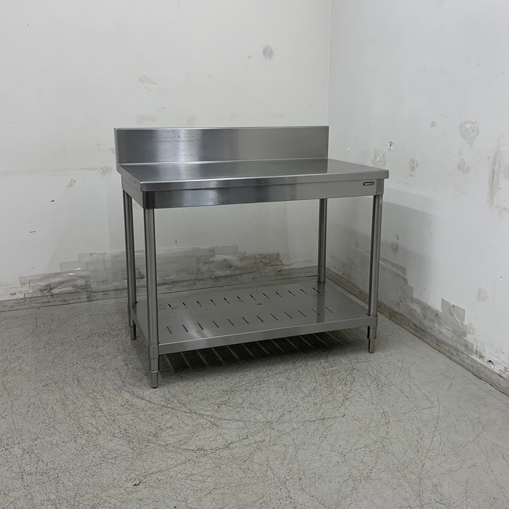 中古】 A08687 作業台 バックガード付 ステンレス 作業テーブル W1000