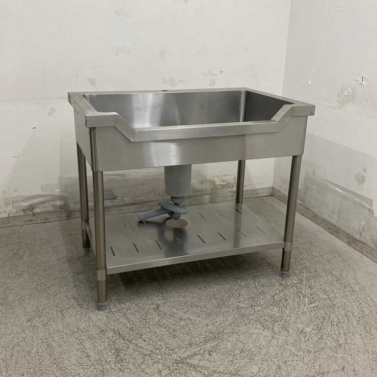 中古】 A08982 舟形シンク バックガード無しタイプ 魚解体 ステンレス