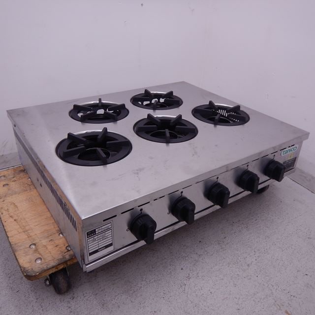 ★タニコー【オーブン付 5口ガスコンロ】中古★ウルティモ★LPガス用★TSGR-1232★tanico ultimo LPGプロパンガス業務用ガスレンジ 中古｜ガステーブル TSGT-1532A タニコー 2024年 LPガス 5口