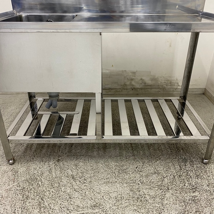 ����š� A09637 1�奷�󥯿��ڤ��դ��ʱ���   ���ƥ�쥹 ή���� W1250 x D600 �� H800(+170) mm���ڶ�̳�ѡۡڿ�˼�ѡۡڲȺ⤪�ޤ����ء�