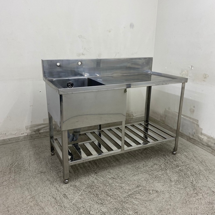 ����š� A09637 1�奷�󥯿��ڤ��դ��ʱ���   ���ƥ�쥹 ή���� W1250 x D600 �� H800(+170) mm���ڶ�̳�ѡۡڿ�˼�ѡۡڲȺ⤪�ޤ����ء�
