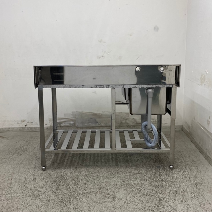 ����š� A09637 1�奷�󥯿��ڤ��դ��ʱ���   ���ƥ�쥹 ή���� W1250 x D600 �� H800(+170) mm���ڶ�̳�ѡۡڿ�˼�ѡۡڲȺ⤪�ޤ����ء�