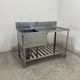 ����š� A09637 1�奷�󥯿��ڤ��դ��ʱ���   ���ƥ�쥹 ή���� W1250 x D600 �� H800(+170) mm���ڶ�̳�ѡۡڿ�˼�ѡۡڲȺ⤪�ޤ����ء�