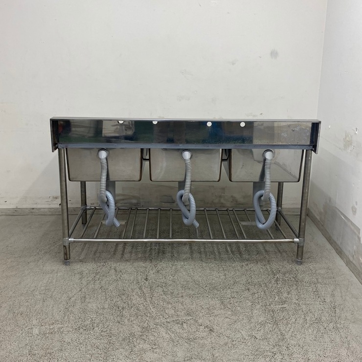 ����š� A09227 3�奷��   ���ƥ�쥹 ή���� W1500 x D600 �� H800(+150) mm���ӿ�ȥ�å׿��ʸ򴹺ѡ��ڶ�̳�ѡۡڿ�˼�ѡۡڼ־��Ϥ����ϱĶȽ�ߤ��