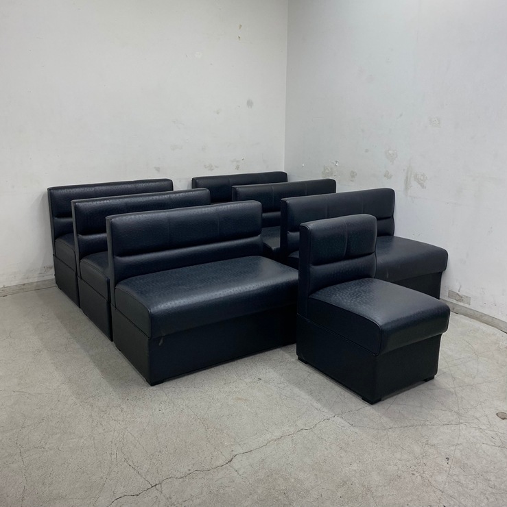 中古】 A09266 ソファー 7台セット 幅90cm6台 幅45cm1台 座面高40cm 