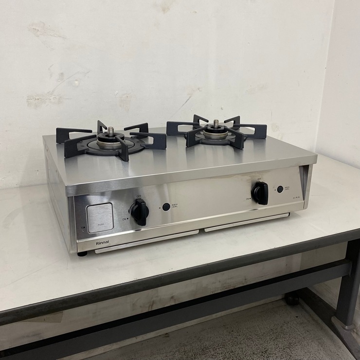 中古】 A09853 強火力ガステーブル リンナイ ET21-2STSYA-S［Vamo
