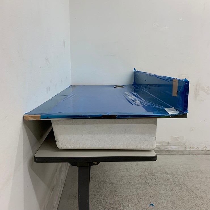 ��̤�����ʡ� A07653 ������Τ� 1��   SUS304���ƥ�쥹 W1500 x D750 �� H205(+150) mm����DIY�ۡ�ή����ۡڲȺ⤪�ޤ����ء�