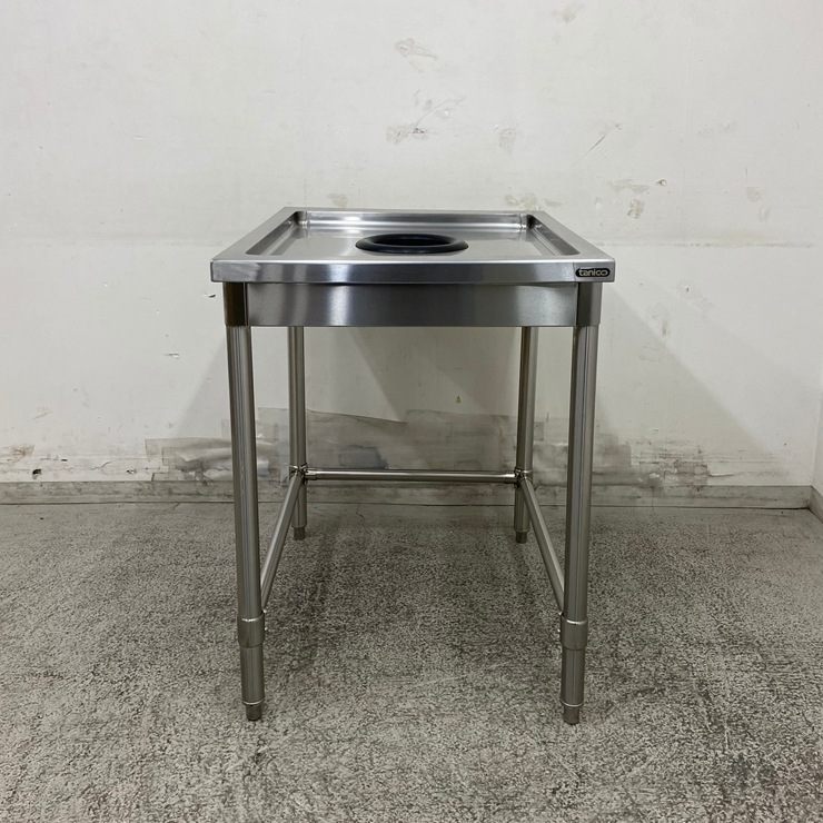 中古】 A09665 ダストテーブル タニコー ステンレス ゴミ投入台 投入口
