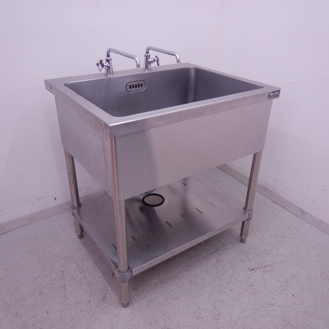 税込【W750xD600xH800mm】【業務用】【中古】　1槽シンク　C1833　バックガード　H150xD60mm W380xD600xH800mm業務用中古 1槽シンク C8163 ｜中古厨房