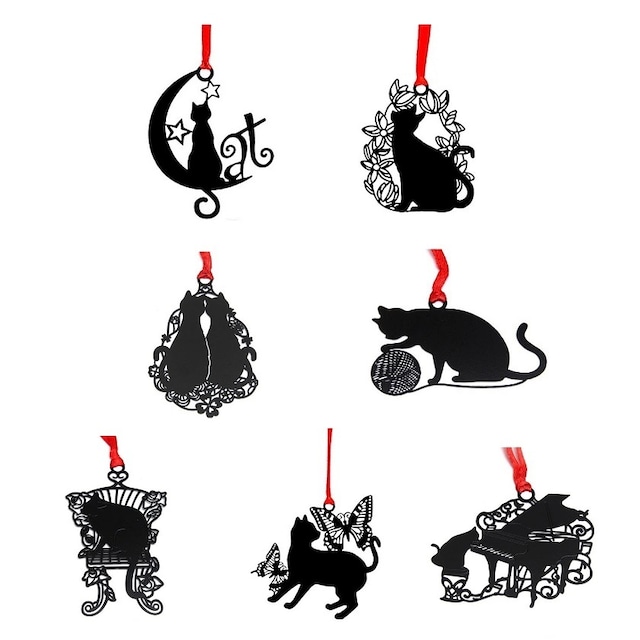 fmab 432nkps 7個セット 黒猫 しおり ブックマーク ステンレス