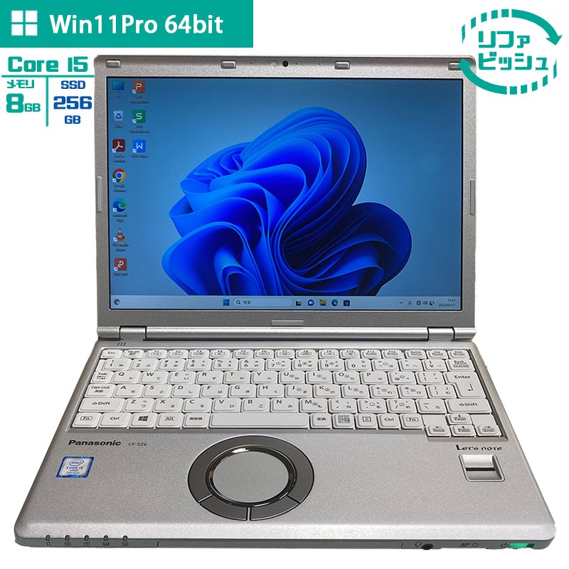 �ڥ�ե��ӥå����Panasonic �ѥʥ��˥å� Let's note ��åĥΡ��� CF-SZ6 12.5��  (Core i5 7300U@2.60GHz ��7���� / ����8GB / SSD256GB / �ƥ󥭡�/ kingsoft office2 for windows)