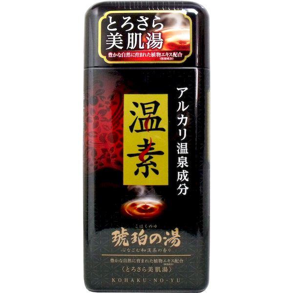 4901080555212 アルカリ温泉成分 温素 入浴剤 琥珀の湯 和漢茶の香り