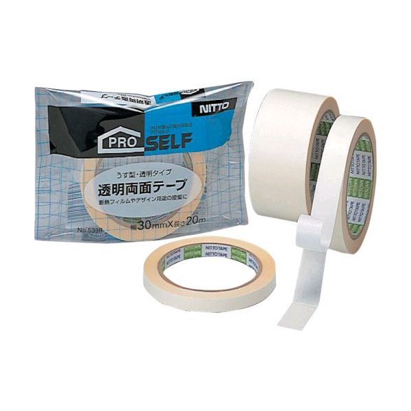 ニトムズ J0810 透明両面10×20 NO．539R 透明両面テープ  