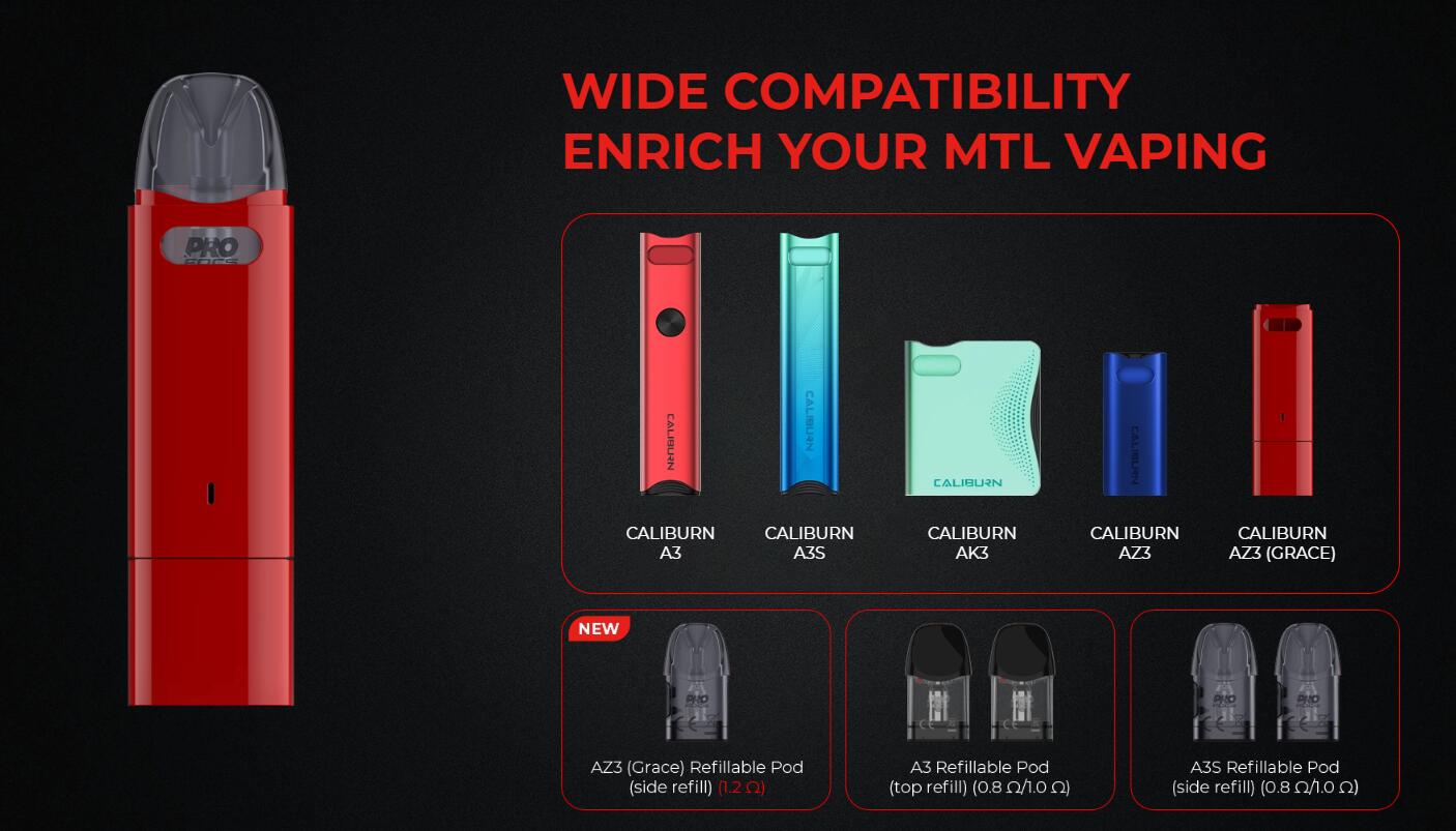 Uwell Caliburn AZ3 Grace Pod kit 750mAh 2ml ユーウェル カリバーン