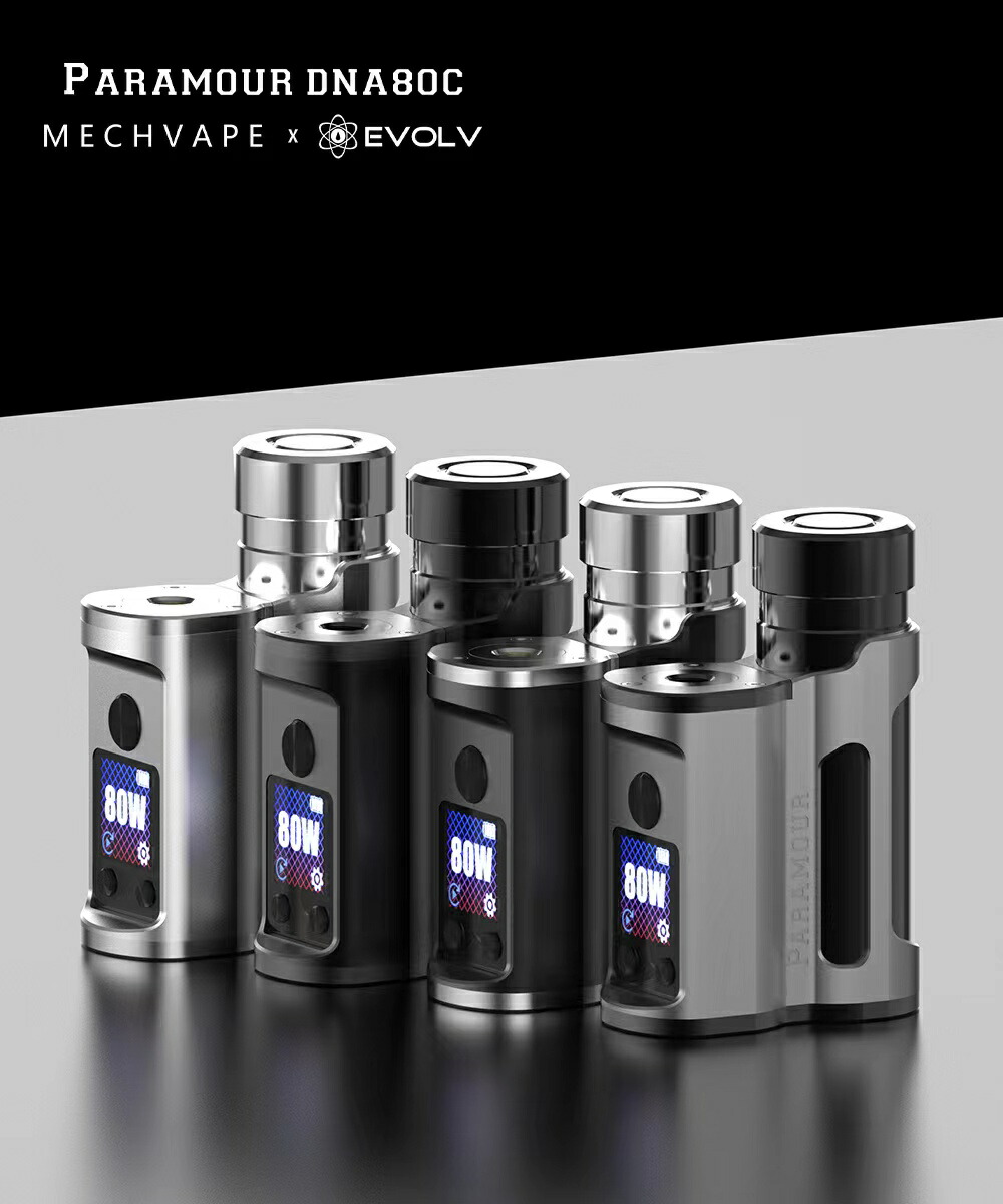 MECHVAPE x EVOLV PARAMOUR DNA80C SBS MOD 21700 バッテリー