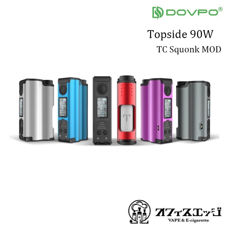 DOVPO Topside 90W Top Fill TC Squonk MOD �Żҥ��Х� �����󥫡� �ƥ��˥���MOD BF �ȥåץ����� �ɥ��ե� vape ���� [W-17]