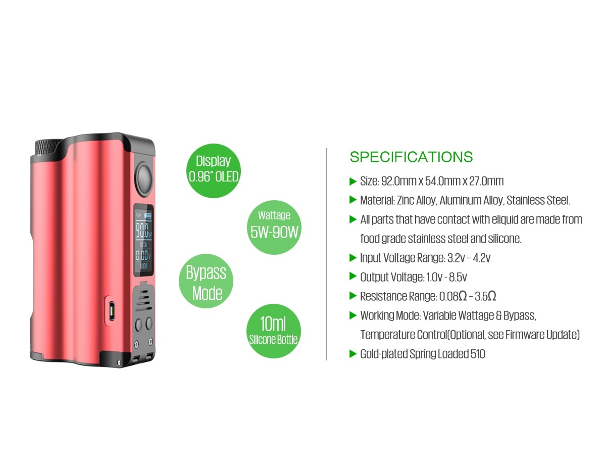 DOVPO Topside 90W Top Fill TC Squonk MOD �Żҥ��Х� �����󥫡� �ƥ��˥���MOD BF �ȥåץ����� �ɥ��ե� vape ���� [W-17]
