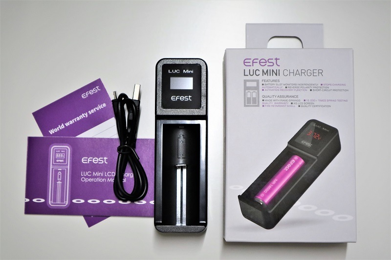 Efest ��LUC mini�� �Хåƥ꡼ ���� ���� ���Ŵ� �Хåƥ꡼���㡼���㡼�������ե����� 18650 18350 26650 [A-18������]