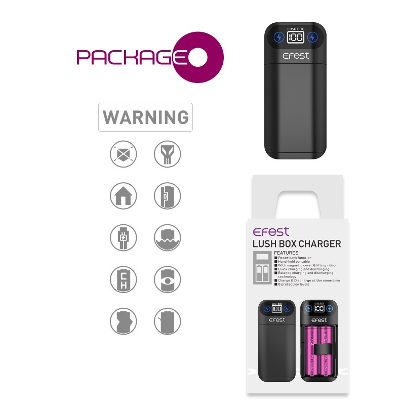 Efest LUSH BOX CHARGER/��å���ܥå���/�����ե�����/��Х���Хåƥ꡼ �ݡ����֥� �Хåƥ꡼���㡼���㡼 ���Ŵ� �Хåƥ꡼���㡼���㡼 �Хåƥ꡼ ���� �Żҥ��Х� �٥��� vape   [Z-50]