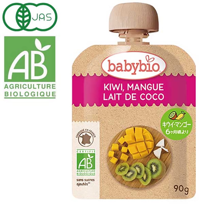 babybio ベビービオ ベビースムージー キウイ・マンゴー（90g）【ミトク】6ヶ月～-いいコトたくさん！イーエジソン