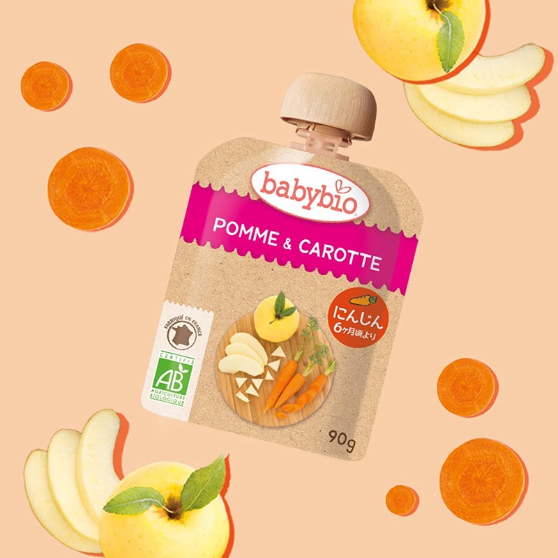 babybio �٥ӡ��ӥ� �٥ӡ����ࡼ���� ������å�(�ˤ󤸤�)��90g�ˡڥߥȥ���6�����