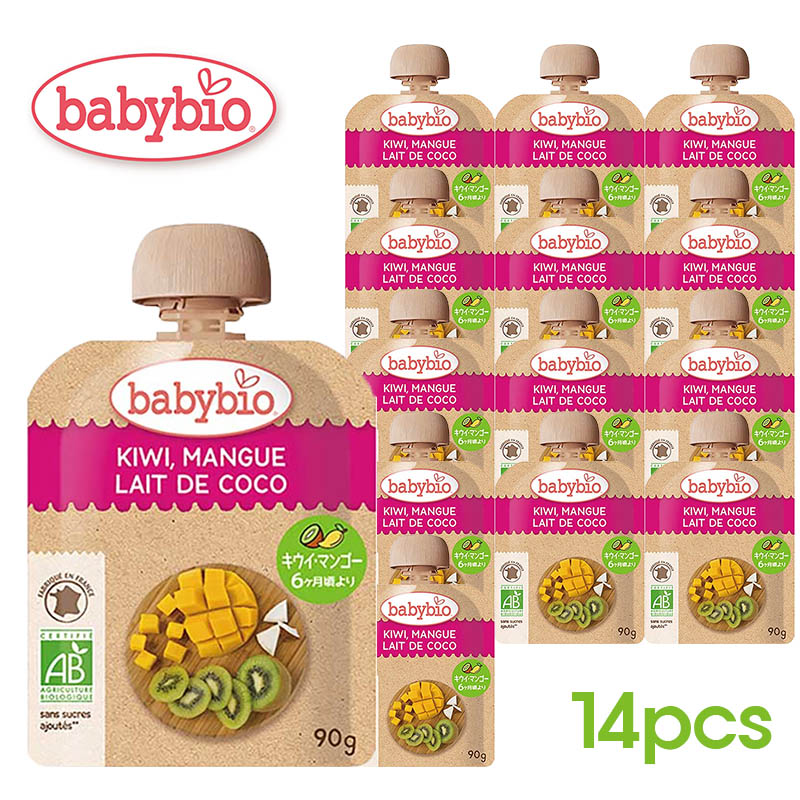 babybio �٥ӡ��ӥ� �٥ӡ����ࡼ���� ���������ޥ󥴡���90g�ˡڥߥȥ���6�������14�ĥ��åȡ�