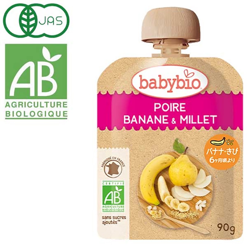babybio �٥ӡ��ӥ� �٥ӡ����ࡼ���� �Хʥʡ����ӡ�90g�ˡڥߥȥ���6�����