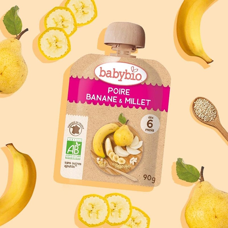 babybio �٥ӡ��ӥ� �٥ӡ����ࡼ���� �Хʥʡ����ӡ�90g�ˡڥߥȥ���6�����