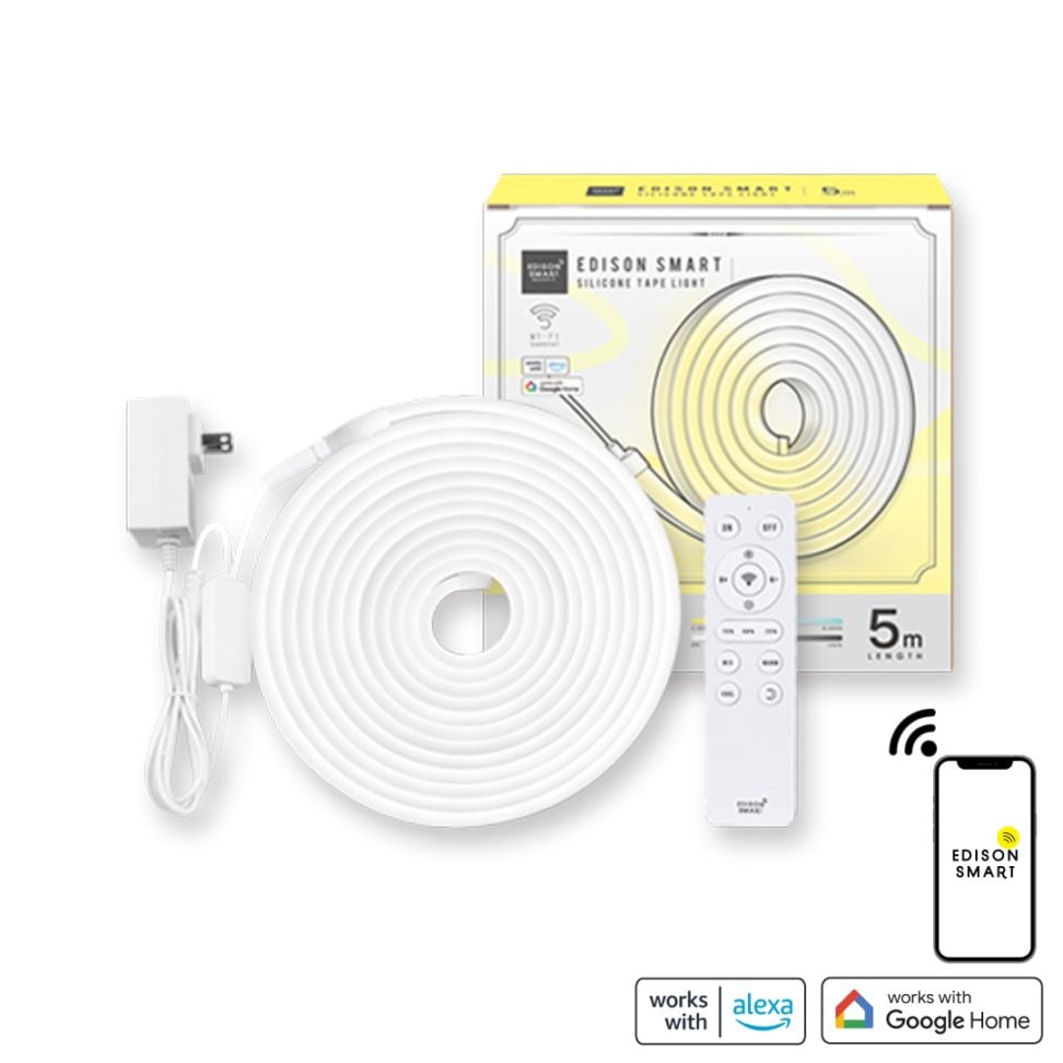 エジソンスマート LED シリコンテープライト 5m