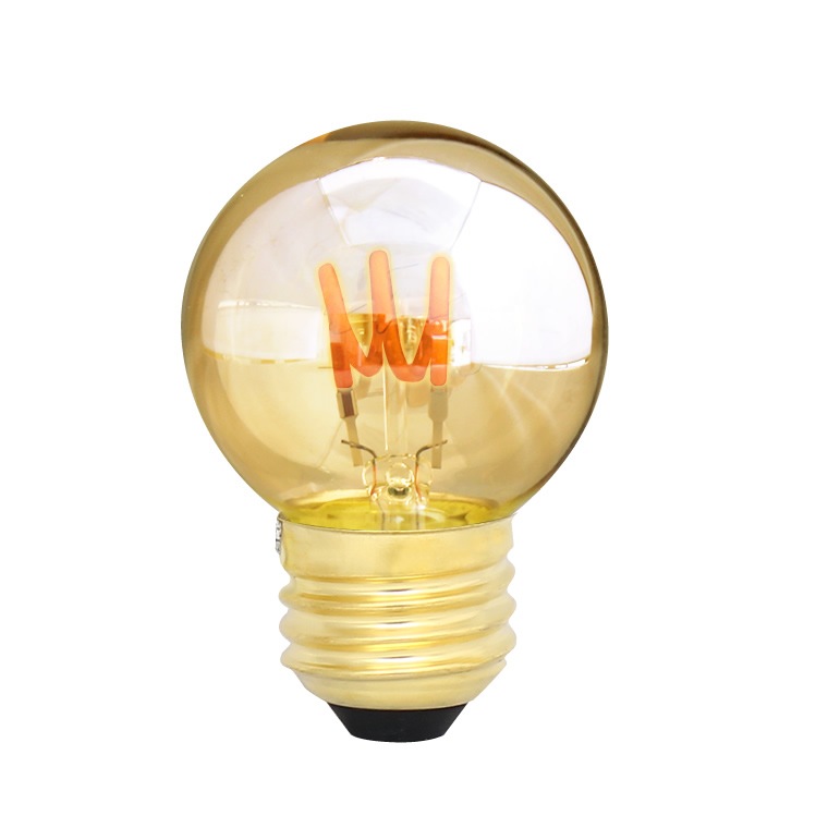 E26スパイラル ミニGLOBEゴールド(調光器対応)_D-E26MGGCSP