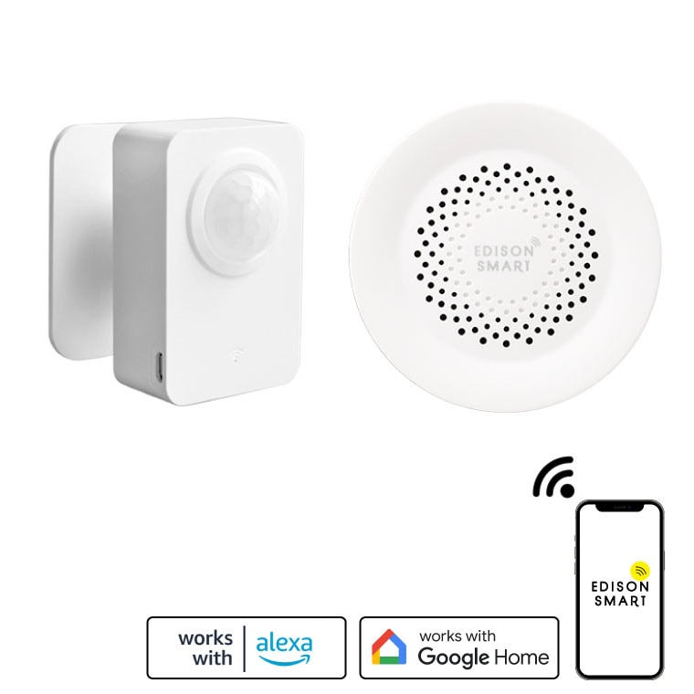 エジソンスマート サイレンアラーム＋人感センサーセット