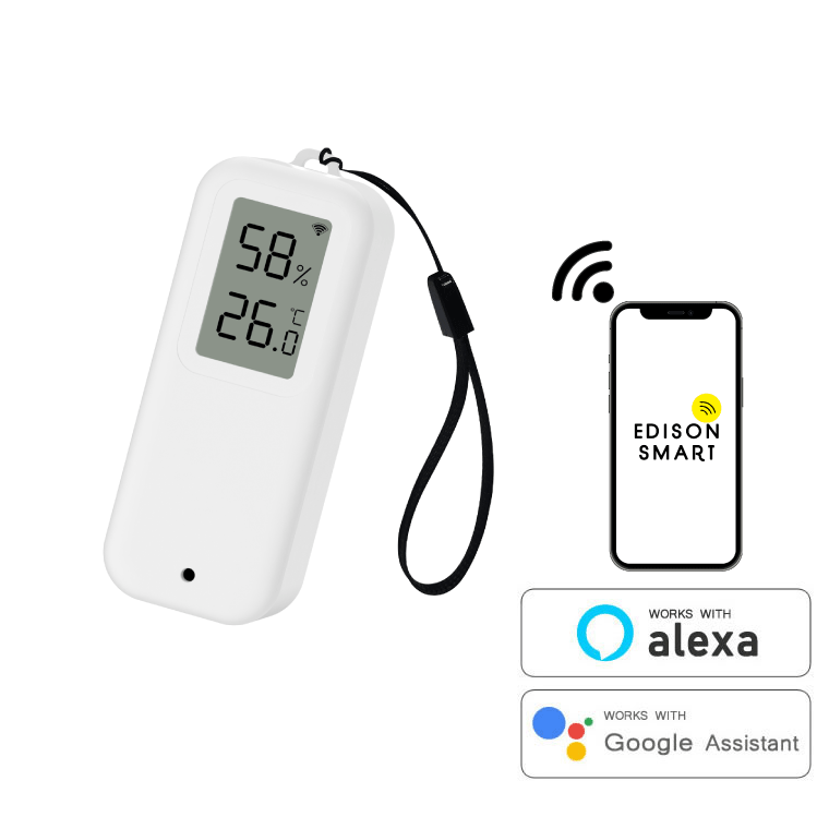 エジソンスマート 温度湿度センサー(Wi-Fi) 防水タイプ | エジソン