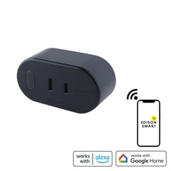 【リニューアル記念★20％OFF】エジソンスマート スマートWi-Fiプラグ ブラック(Wi-Fi) DOP-F7S701BK