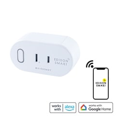 【リニューアル記念★20％OFF】エジソンスマート スマートWi-Fiプラグ ホワイト(Wi-Fi) DOP-F7S701WH