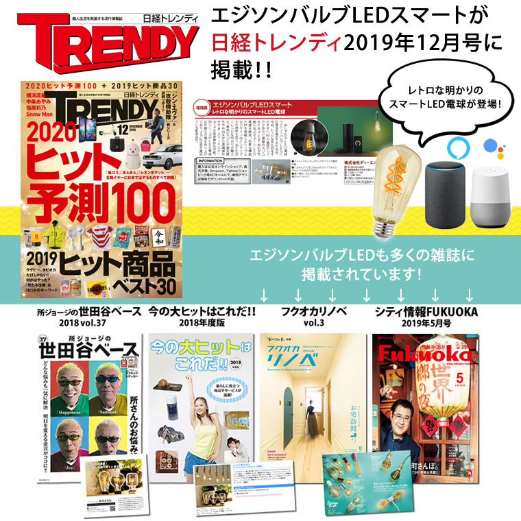 エジソンバルブLEDスマート E26スパイラルGLOBEゴールド(Wi-Fi電球)