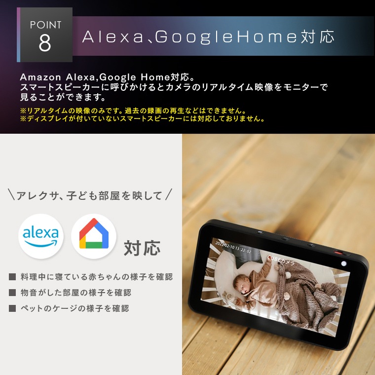 エジソンスマート 見守りカメラCUBE キューブ ホワイト(Wi-Fi) Type-C