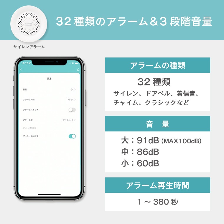 エジソンスマート ドアセンサー＋サイレンアラーム | エジソン