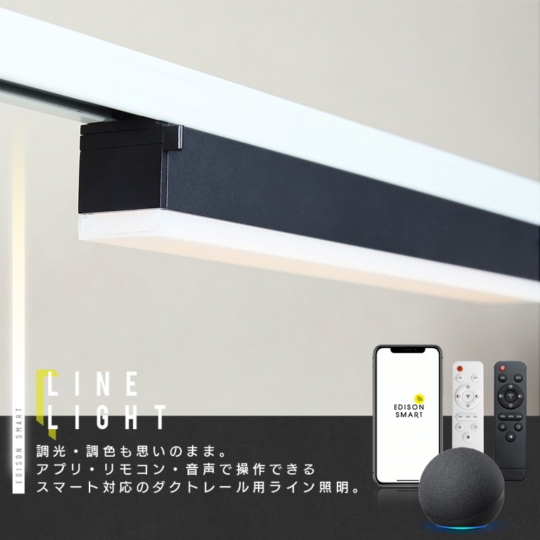 エジソンスマート ラインライト 800mm for ダクトレール RST-TL172-800