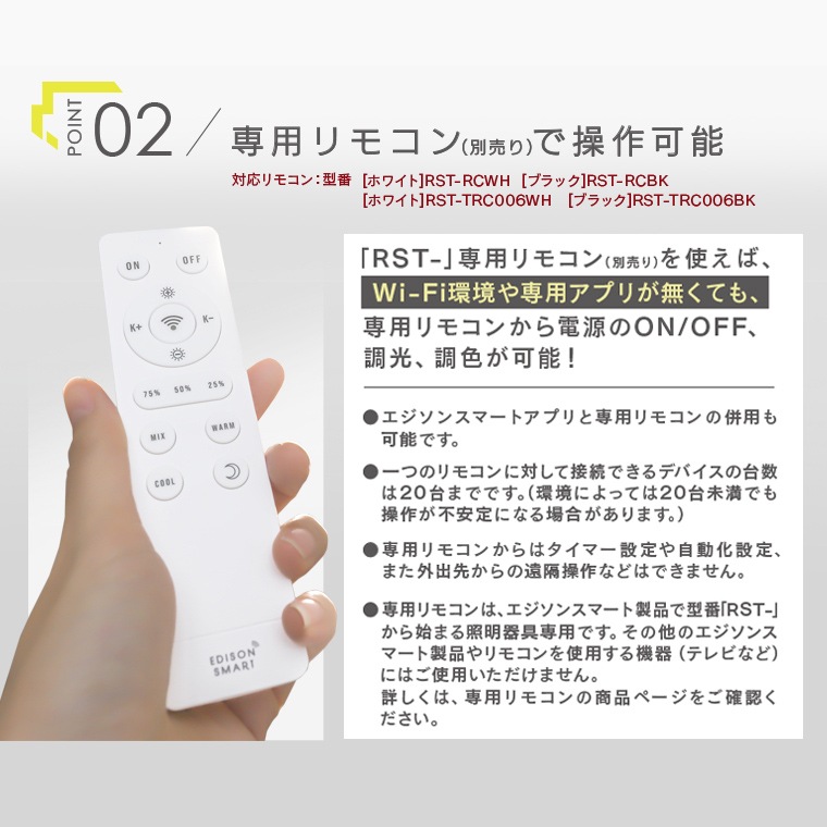 エジソンスマート ラインライト 800mm for ダクトレール ブラック RST-TL172-800 (Wi-Fi照明)