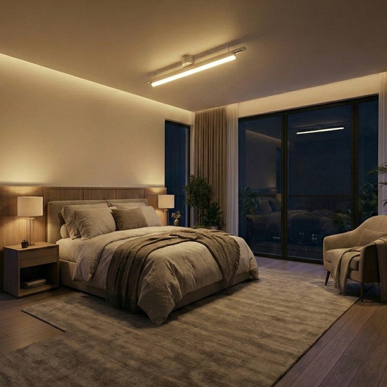 エジソンスマート ラインライト 800mm for ダクトレール ブラック RST