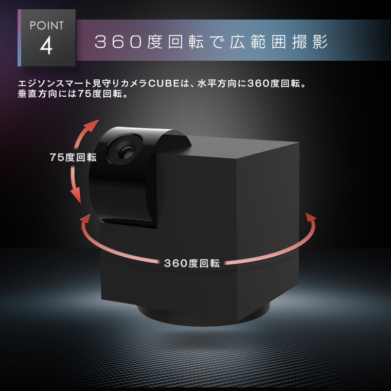 エジソンスマート 見守りカメラCUBE ＋ 専用ダクトレール変換プラグ