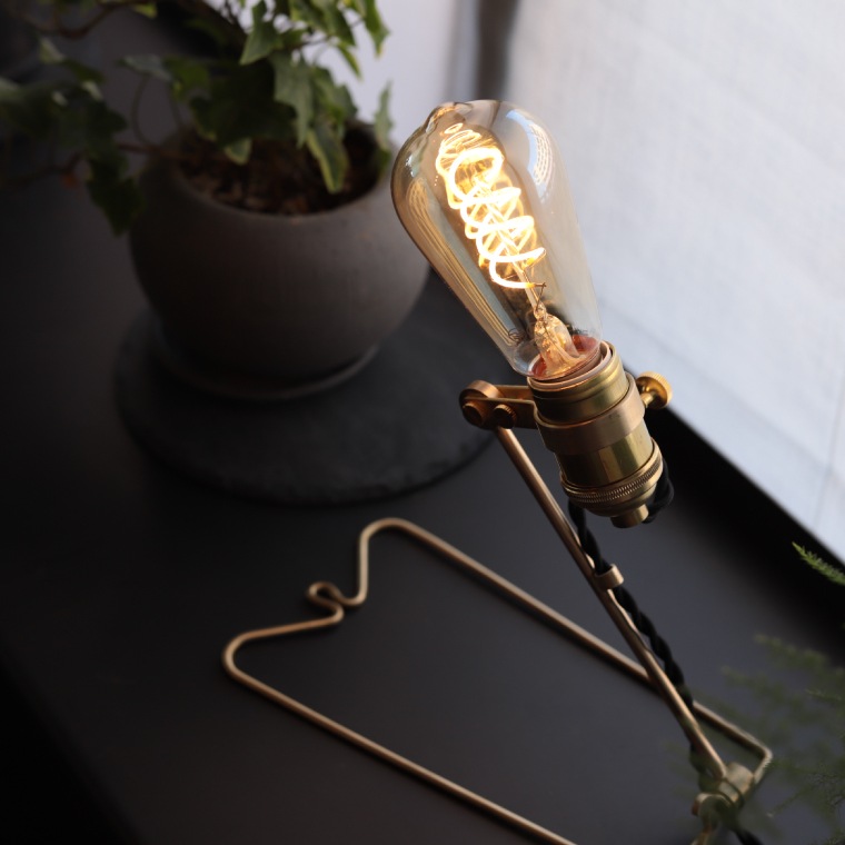 エジソンバルブLED E26スパイラル ロングゴールド(調光器対応)