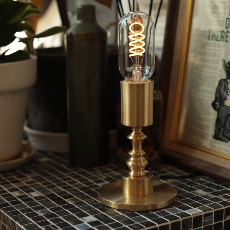 エジソンバルブLED E26スパイラル チューブクリア(調光器対応)